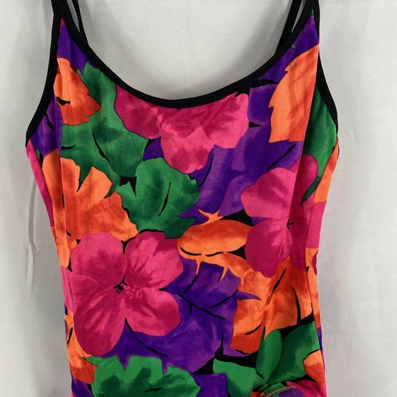 Vintage Basic Editions Swimsuit Floral One Piece Women’s Multicolor SOLD - Picture 3 of 7